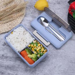 Dinnerware Sets Leakproof Lunch Box Portable Hiking Camping Office School Container Microwave Heating Keep Fresh With Tableware Bento