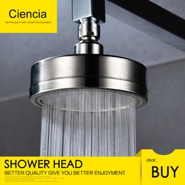 Other Faucets Showers Accs Stainless Steel Brushed Nickel 360 Degree Rotate Pressurized Water Saving Shower Head Strong but Soft 230620