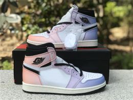 Release Authentic 1 High OG Skyline Shoes Vivid Orange Black Iced Lilac True Blue-Sail SPORTS Sneakers Men Women Outdoor Trainers With Original box