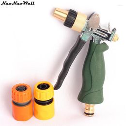 Watering Equipments Copper Nozzle Zn-Alloy Water Gun 2pcs Quick Connector Watertight Durable Garden Irrigation Pipe/Hose Car Washing Metal
