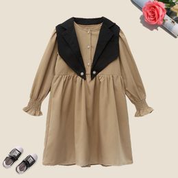 Girl Dresses Cute Baby Girls Long Sleeve Kids Clothes Children Birthday Party Princess Dress Spring Teenagers Vestidos 2023