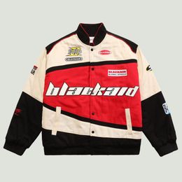 Men's Jackets Retro Streetwear Motorcycle Baseball Jackets Mens Harajuku Letter Embroidery Patchwork Coats Casual Loose Varsity Jacket Unisex 230620
