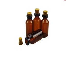 18*40*7mm 5ml Mini Brown Glass Jars with Cork Empty Tiny Gift Bottles Vials 100pcs Free Shippinghigh qualtity Dxgps