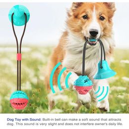 Molar Bite Dog Toy with Durable Rope and Suction Cup for Pulling Chewing Teeth Cleaning Self Playing Tog for Dogs dropship