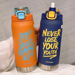 Water Bottles 1100ml Insulated Thermos Large Capacity Motion Coffee Cup Stainless Steel Drink Cold Sport Travel Vacuum Flask 230621