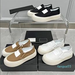 2023-Designer Canvas Casual Shoes Women Shoe Fashion Platform Sneaker Round Head Chunky Leather Trainers