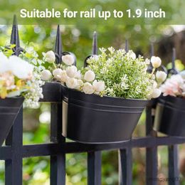 Planters Pots Hanging Flower Bucket Vintage Pastoral Balcony Wall Decor Pot Leakproof Flower Pot Vintage Flower Holder Garden R230621