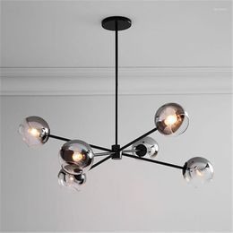 Chandeliers Nordic Designer Molecular Chandelier Lighting Modern LED Glass Pendant Lamp Living Room Bedroom Restaurant Home Decor Luminaires