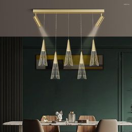 Pendant Lamps LED Lamp Minimalist Living Room Chandelier Dining Three Heads With Spotlights Nordic Bedroom Table