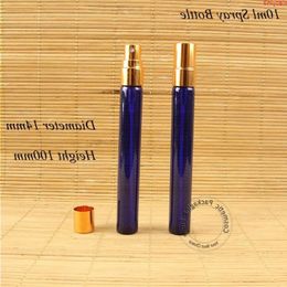 Promotion 24pcs/Lot Glass 10ml Parfum Women Cosmetic 1/3OZ Container Empty Spray Perfume Bottle Rose Gold Lid Atomizer Blue Pothigh qty Jwmo