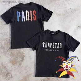 Men's T-Shirts 2023ss Paris Gradient Printing T-shirt Men Women 1 1 Best Quality T Shirt Top Tees T230621