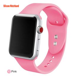 Classic silicone replacement band straps for Apple Watch series 7 6 5 4 3 2 1 SE iWatch 8 SE bands strap 38 40 41 42 44 45 49 mm Smartwatch fashion designer bands