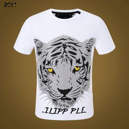 NEW STYLE Phillip Plain Men T Shirts Designer PP Skull Diamond T Shirt Short Sleeve Dollar Brown Bear Brand Tee High Quality Skulls T Shirt Tops FG2091