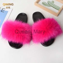 Slippers Summer Faux Fur Slippers Fuzzy Fur Slides For Women Fluffy Sandals Indoor Outdoor Ladies Shoes Woman Slipper Furry Flip Flops J230621