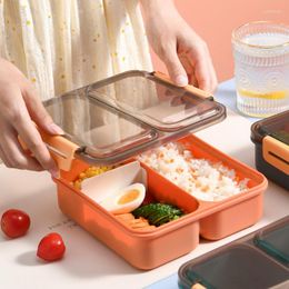 Dinnerware Sets Large Capacity Lunch Box Kitchen Microwave Heated Plastic Bento Student Office Worker Traveling Preservation Container