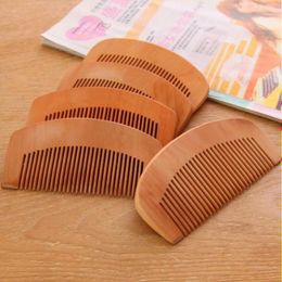 Wholesale 500pcs/lot High Quality Portable Natural Peach Wood Comb Beard Comb Pocket Comb Hhqls Ogoww