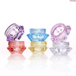 2g 3g 5g Colorful diamond shape empty cosmetic containers screw cap sample jar skin care cream pot LX7320high qualtity Lgfpx