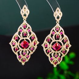 Dangle Chandelier Fashionable Exaggerated Rectangular Earrings Paired With Cubic Zirconia Earrings Elegant Long Earrings 230620