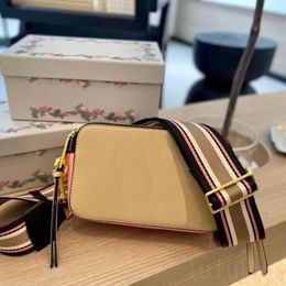 Snapshot designer bags cowhide metal crossbody bags for women traveling borse internal pocket adjustable size square camera bag fashion accessories XB011 E23