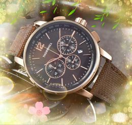 2024 Men Quartz Battery automatic movement full functional stopwatch watches 41mm fabric leather strap Diving super bright waterproof Watch montre de luxe gifts