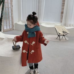 Heam Girl En Jacket Cottonoutwear Свободная теплая сгущающая бархатная зима высокая качественная детская одежда 230620