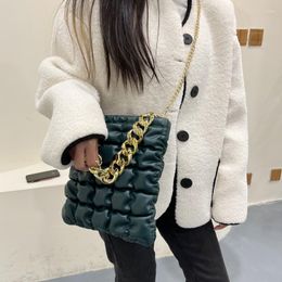 Evening Bags Quilted Woman Shoulder Bag Thick Golden Chain Women's 2023 Trend Luxury Large Lady Crossbody Fashion Messenger Satchels