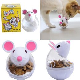 Pet Cat Fun Tumbler Feeder Toy Mouse Leaking Food Balls Pet Educational Toys Pet Leakage Device Funny Cat Interactive Toy