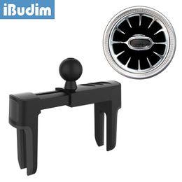 iBudim Universal Car Air Vent Clip Mount 17mm Ball Head for Car Round Air Outlet Cell Phone Holder GPS Bracket for Mercedes Benz