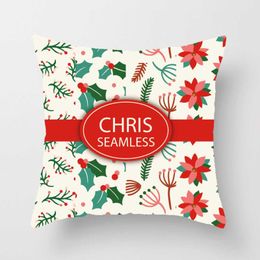 Cushion/Decorative Pillow Covers Christmas Velvet Printed Factory Direct Supply.