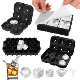 Baking Moulds Ice Kitchen Cube Trays Whiskey Freezer Silicone Large Moulds For Ball Accessories Mould Diamond Reusable Mould