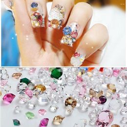 Nail Art Decorations 1Pack Crystals Rhinestones Mix Size Glass Stones Jewelry AB Transparent Clorful 3D Nails Glitter Small Opal