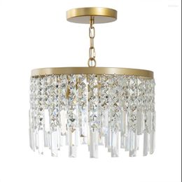 Chandeliers Modern Hallway Crystal Round LED Lights AC110V 220V Luxury Ceiling Bedroom Plafond Verlichting