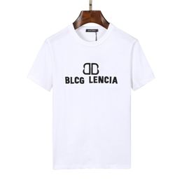 BLCG LENCIA 2023 Summer New 100% Cotton Fabric T-shirt Men High Quality Print Color Mens Designer T shirt Paris fashion Tshirts Tops 22423
