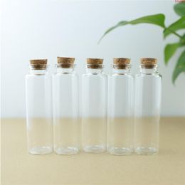 24pcs/Lot 50ml 30*100mm Glass Bottles Cork Crafts Jars Stopper Mini Transparent Empty DIY Wishing Gifthigh qualtity Fhedl