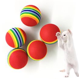 Funny Pet Toy Puppy Rainbow Striped Chewing Toy Interactive Ball Teething Dog Cat Resilient Toys Pet Supplies Dog Accessories