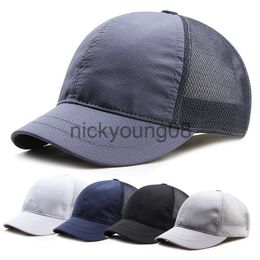 Ball Caps Hat Men's summer quick drying baseball cap mesh breathable sun visor outdoor short brim cap sun visor x0621