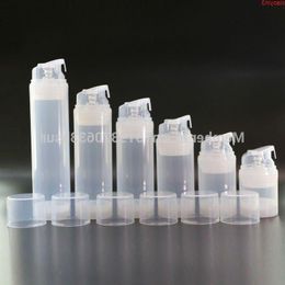 Makeup Tools Transparent Essence Pump Bottle Plastic Airless Bottles For Lotion Shampoo Bath Cosmetic Container 10 pcs/lothigh quantlty Bspm