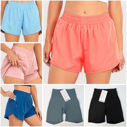 Yoga Short Pants Brand Womens Yoga Outfits High midjeshorts träning Fitness Wear Girls Running Elastic Adult Sportswear8iu