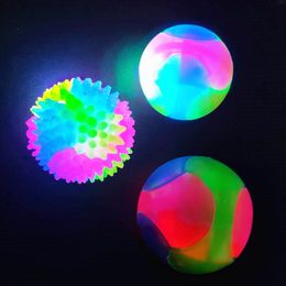 Glowing Ball Dog Toy LED Dog Balls Flashing Elastic Ball Molar Ball Pet Colour Light Ball Interactive Toys For Puppy Cats Dog