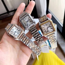 Fashion Brand Watches Women Lady Girl Square Arabic Numerals Dial Style Steel Metal Good Quality Wrist Watch C65313Y