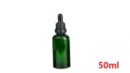 All-match Green Glass Liquid Reagent Pipette Bottles Eye Droppers Aromatherapy 5ml-100ml Essential Oils Perfumes bottles wholesale free DHL
