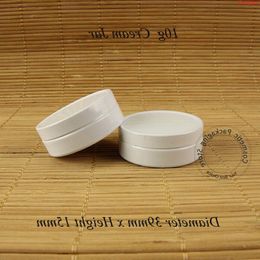50pcs/Lot Promotion 10g Cream Jar Small Women Cosmetic White Container 1/3OZ Empty Aluminium Case Mini Vial Refillable Packaginghigh qty Mcld