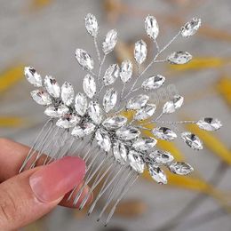 Wedding Hair Combs Rhinestone Shiny Crystal Cute Hair Clips for Women Accessories Guest Wedding Headwear Headpiece Jewellery Combs