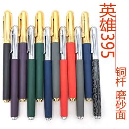 Fountain Pens RARE Vintage HERO 395 Fountain Pen Ink Pen Fine Two-tones Nib Stationery Office small business supplies 230620