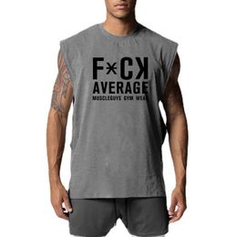 Men's Tank Tops Gym Fitness Bodybuilding Running Sport Stringer Tank Tops Men Muscle Sleeveless Shirt Summer Fashion Print Quick Dry Mesh Vest 230621