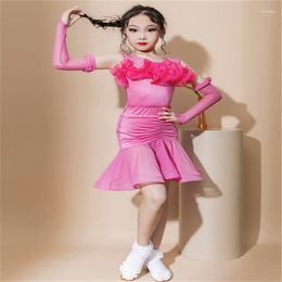 Stage Wear Children Latin Dance Dress Girl Professional /ballroom/ Samba/waltz/tango / Cha Gymnastic Leotards Ballet