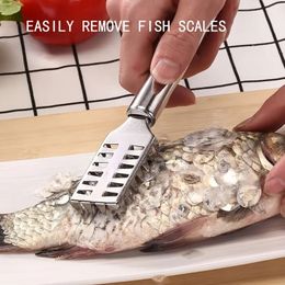 1pc, Stainless Steel Fish Scale Scraper, Fish Scale Remover, Easy To Wash Scraper, Fish Skin Scraper, Kitchen Tools