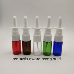 100pcs 10ml Colourful Refillable Portable Plastic Nasal Spray Bottles Container Jar Pot Perfume Liquid Pump Sprayer Colour Random Nfaks