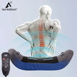 Back Massager Electric Waist Massager Lumbar Vibration Cushion Relief Pain Heating Health Care Relax Traction Therapy Airbag Back Body Massage 230620