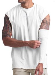 Men's Tank Tops Men Fashion Sports Vest Letter Print Round Neck Wide Shoulder Sleeveless Quick-Drying Breathable Basketball T-Shirts